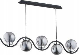 Lampa wisząca Alfa Korda Czarna Lampa Wisząca Nowoczesna 5 Punktowa Led 62153 1