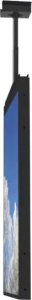 Sbox HI-ND Ceiling Rail for Samsung OM55N-DS, Black, Portrait, 139.7 cm (55"), 50 kg, 200 x 200 mm, 400 x 400 mm 3