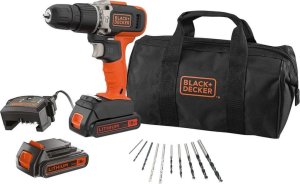 Wiertarko-wkrętarka Black&Decker BLack & Decker 18V Schlagbohrmaschine 2X1,5AH mit 10-tlg. Zubehör 1