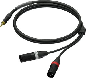 Kabel Procab Jack 3.5mm - XLR x2 3m czarny (PRA712/3) 2