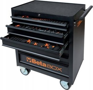 Wózek narzędziowy BETA WÃZEK NARZÄDZIOWY Z 6 SZUFLADAMI CZARNY C04BOX1+196 NARZÄDZI 4