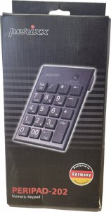 Klawiatura Perixx PERIPAD-202 H, USB number pad with 2-port hub, black 4