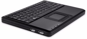 Klawiatura Perixx Perixx PERIBOARD-510 H PLUS UK, mini USB keyboard, touchpad, hub, black 6