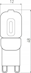 GTV Żarówka LED GTV LD-G93W25-32 2,5W G9 220-240V SMD 2835 ciepła biała AC 360° ściemnialna 3