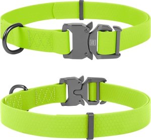 Collar WAU DOG OBROŻA WATERPROOF S 1,5/25-35cm   PVC ZIELONA 1