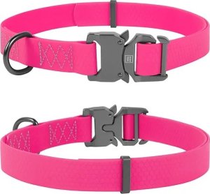 Collar WAU DOG OBROŻA WATERPROOF S 1,5/25-35cm   PVC RÓŻOWA 1