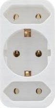 REV REV transition plug 2-fold + 1 Safety contact white 1