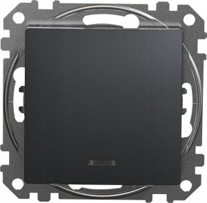 SCHNEIDERE Łącznik krzyżowy Schneider Sedna Design SDD114107L z podświetleniem czarny antracyt Design & Elements 1