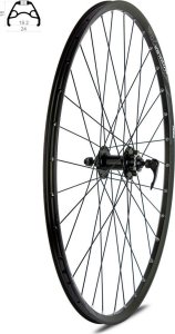 Rodi Koło przód 27,5 Disc piasta Shimano HB-TX505 Center Lock, obręcz Rodi Excalibur XC czarna - szprychy czarne Uniwersalny 1