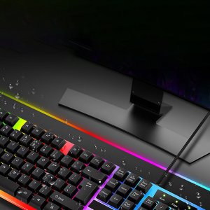 Klawiatura Retoo KLAWIATURA PODŚWIETLANA DLA GRACZY GAMINGOWA LED 8