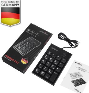 Perixx Perixx PERIPAD-202C, numeric keypad cable ports USB-C with 2x USB 2.0 Hub (USB-A) 2