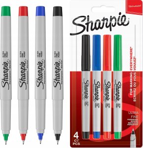 Sharpie Sharpie Faserschreiber Ultra Fine EF Schw/Blau/Rot/Grün 4er Blister 6