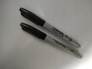 Sharpie Marker Cienka okrągła końcówka czarny 2 sztuki w blistrze 2