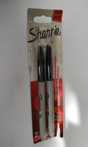 Sharpie Marker Cienka okrągła końcówka czarny 2 sztuki w blistrze 3