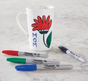 Sharpie Marker Cienka okrągła końcówka czarny 2 sztuki w blistrze 8