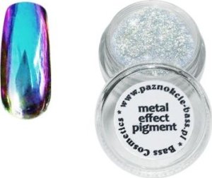 Bass Cosmetics Pigment metaliczny / chrom - 01 - błękitny z różowym - efekt lustra / Bass Cosmetics 1