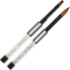 Bass Cosmetics Pędzle do modelowania żelu i akrylu HIT-C - zestaw srebrny / Bass Cosmetics 1