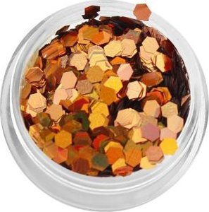 Bass Cosmetics Konfetti płatki hexagonalne holograficzne - miedziane / Bass Cosmetics 1