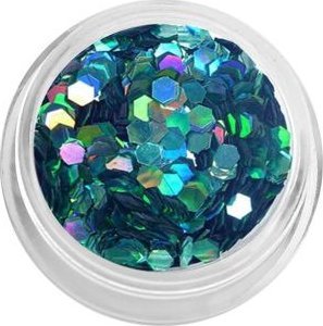 Bass Cosmetics Konfetti płatki hexagonalne holograficzne - szmaragdowe / Bass Cosmetics 1