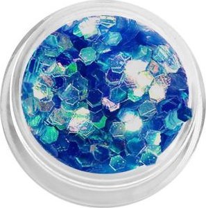 Bass Cosmetics Konfetti płatki hexagonalne holograficzne - niebieskie / Bass Cosmetics 1