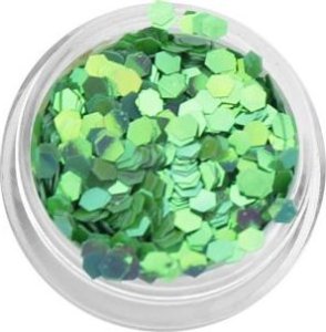 Bass Cosmetics Konfetti płatki hexagonalne holograficzne - zielone / Bass Cosmetics 1