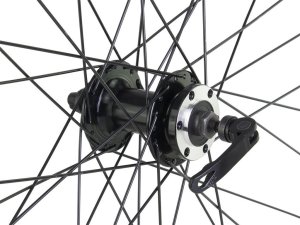 XMX Koło przód 28" piasta na łożyskach maszynowych SF-B07 QR czarna pod hamulec tarczowy na 6 śrub, obręcz stożek, szprychy czarne Uniwersalny 2