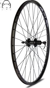 XMX Koło tylne 28-29" Disc piasta XMX A291 kaseta 8-9-10 rzędów, hamulec tarczowy, łożyska maszynowe, obręcz disc YL-D23 nitowana czarna,  szprychy czarne Uniwersalny 1