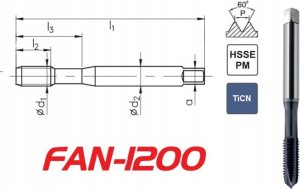 Fanar GWINTOWNIK M 6 DIN-371B (6H) HSSE-PM TICN FAN 1