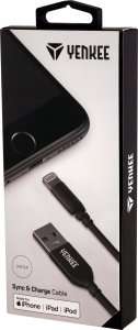 Kabel USB Yenkee USB-A - Lightning 1 m Czarny (30015967) 3