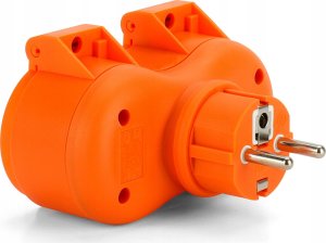 Montis Rozgałęźnik podwójny 2x2P+Z, 16A, 250V ; IP44; pomarańczowy MT089 2