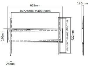 Equip Equip Wandhalterung 37"-70"/  1TFT 35kg fest              sw 7