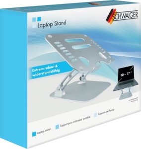 Schwaiger Schwaiger Laptopständer bis 20" Max.20KG faltbar Alu silber 7