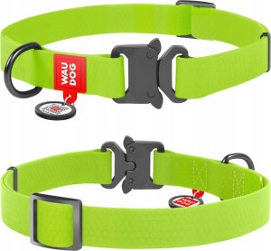 Collar WAU DOG OBROŻA WATERPROOF L 2,5/34-49cm   PVC ZIELONA 1