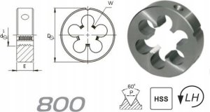 Fanar NARZYNKA M12x1,5 DIN-22568 LH (6g) HSS 800 1