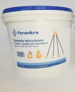 Forankra 2-LEG CHAIN   SINGLE. 2.8T/2m HOOKS WITH SECURITY/SHORTENED D8 G80 1