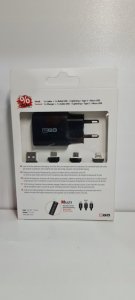Ładowarka 2GO 2GO Ladegerät 15W inkl. Kabel 1xUSB-A 1xMicroUSB 1xLightn sw 2