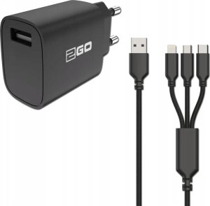 Ładowarka 2GO 2GO Ladegerät 15W inkl. Kabel 1xUSB-A 1xMicroUSB 1xLightn sw 3