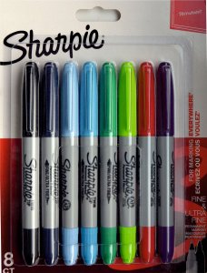 Sharpie Sharpie Permanentmarker Twin Tip verschied.Farben 8er Blister 1