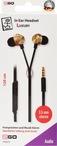 Słuchawki 2GO In-Ear Stereo-Headset "Luxury" Zipper-Style gold 2