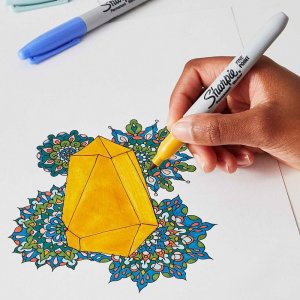 Sharpie Sharpie Permanentmarker Rundspitze F 0,9mm Edelsteinfar.12er Blister 9