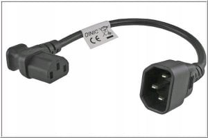 Kabel zasilający MicroConnect Power adapter C13 C14 angled 1