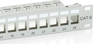 Equip Equip Patchpanel 24x Cat6  19" FTP 1HE Keystone Montage   gr 5