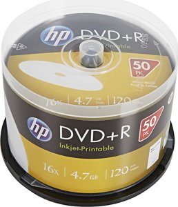 HP HP DVD+R | 4.7GB | x16 | szpindel 50 | 12cm | do archiwizacji danych 1