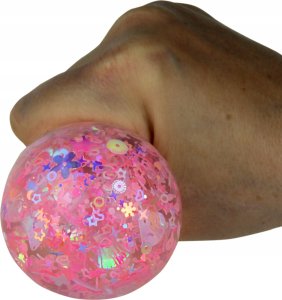 Hipo Piłeczka d/ścisk.brokat kwiatek6cm 12/opak 621220 3