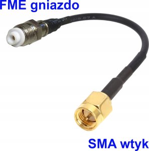 RF Connectors Pigtail FME gniazdo / SMA wtyk 20cm 1