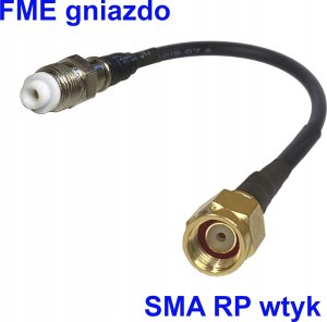 Kabel RF Connectors Pigtail FME gniazdo / SMA-RP wtyk RG174 2m 1