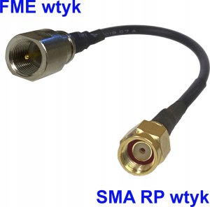 Kabel RF Connectors Pigtail FME wtyk / SMA-RP wtyk RG174 5m 1