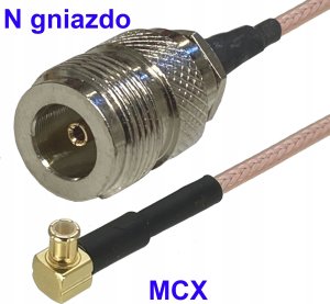 RF Connectors Pigtail MCX - N gniazdo RG316 20cm 1