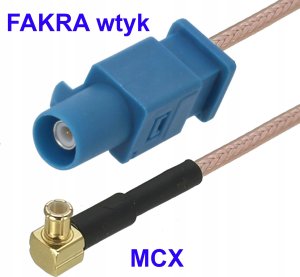 RF Connectors Pigtail MCX - FAKRA wtyk RG316 20cm 1