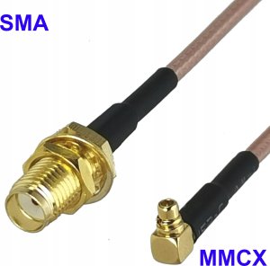 RF Connectors Pigtail MMCX - SMA gniazdo RG316 30cm 1